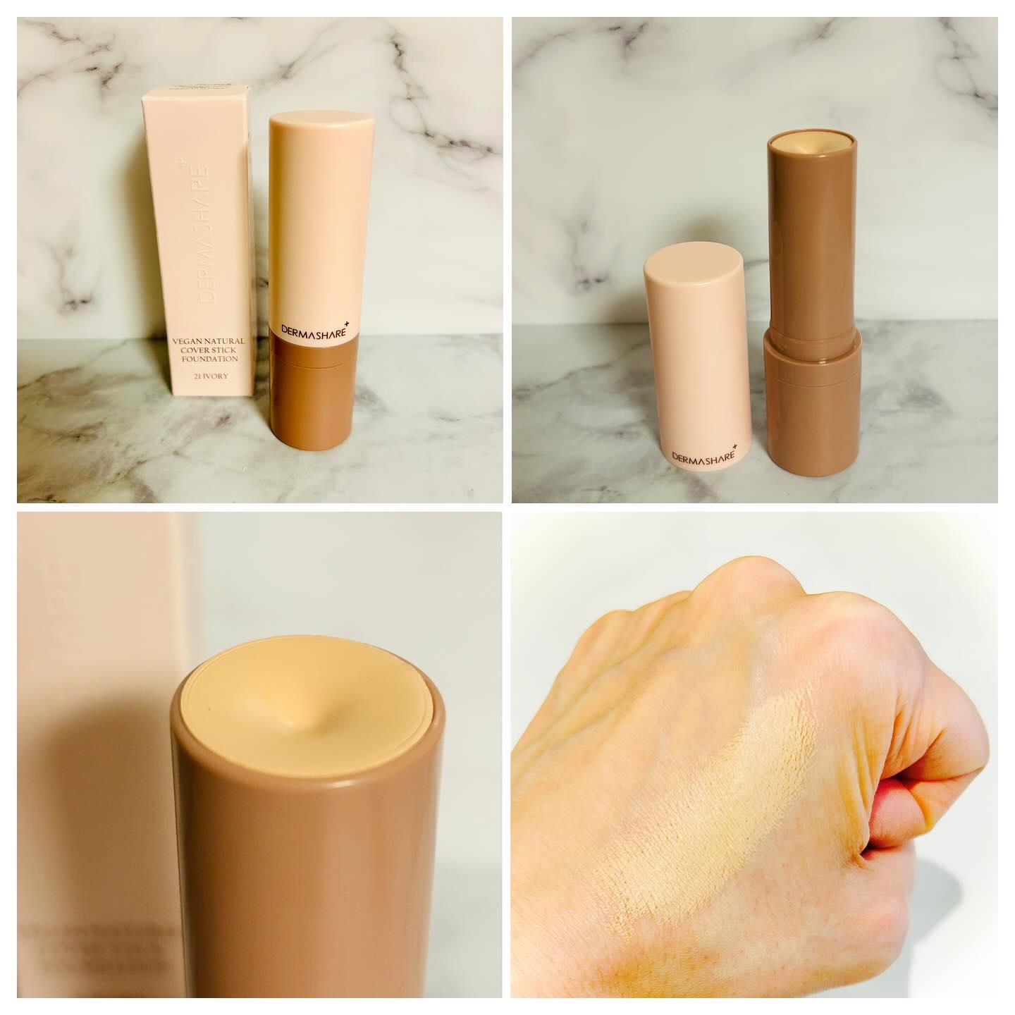 ヴィーガンナチュラルカバースティックファンデーション/DERMASHARE/その他ファンデーションを使ったクチコミ（2枚目）