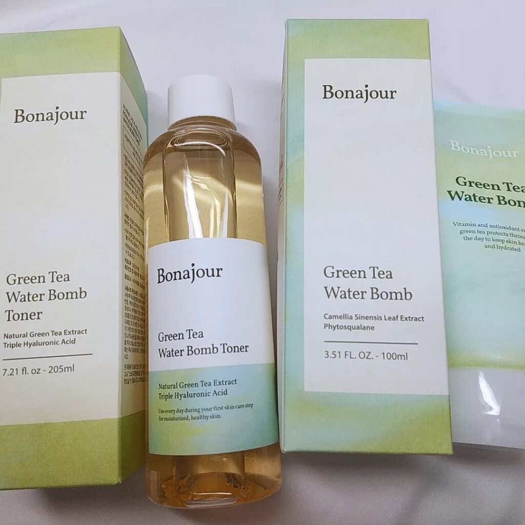 グリーンティーウォーターボム/Bonajour/フェイスクリームを使ったクチコミ（1枚目）