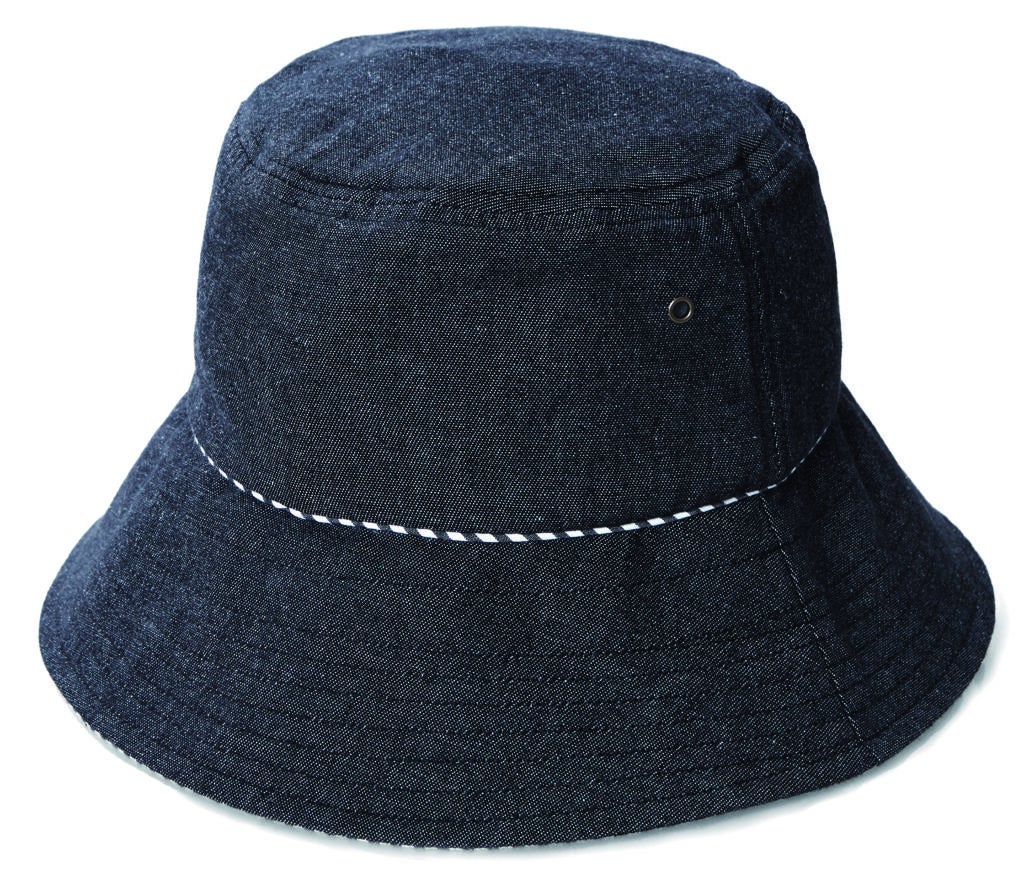 髪型ふんわりUVデニムハット ブラック