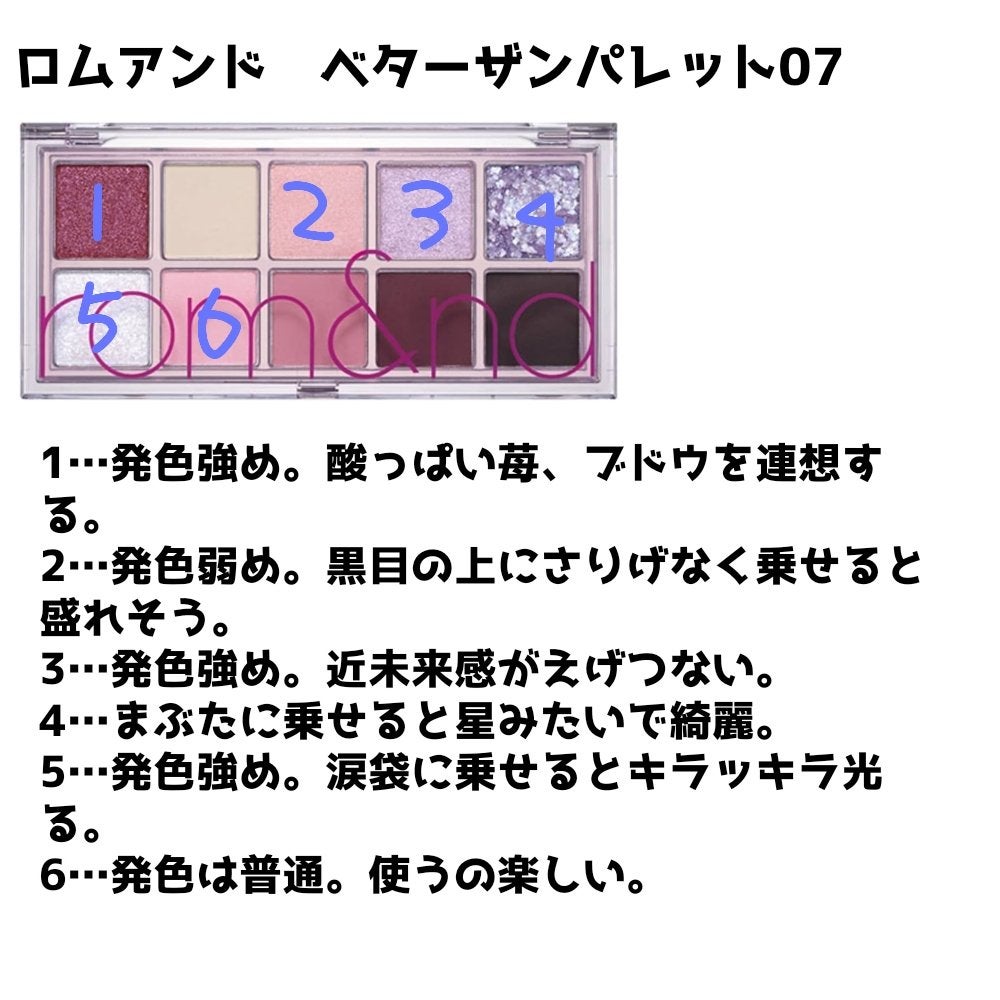 ベターザンパレット/rom&nd/アイシャドウパレットを使ったクチコミ(3枚目)