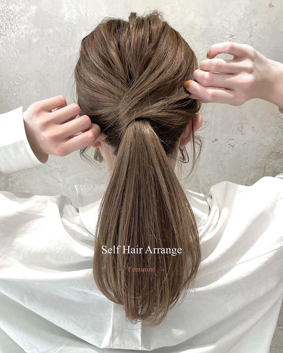 CHIHIRO/美容師/ヘアアレンジ on LIPS 「人気のゴム隠しアレンジ♡簡単に一工夫っ!!!!#ゴム隠し#ゴム..」(1枚目)