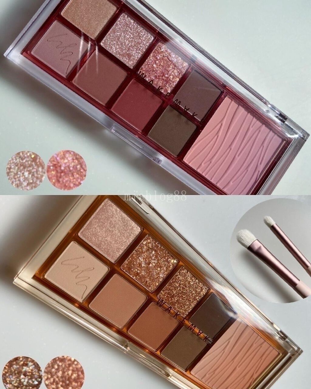 ミックスブラーリングアイパレット/wakemake/マルチパレットを使ったクチコミ（2枚目）