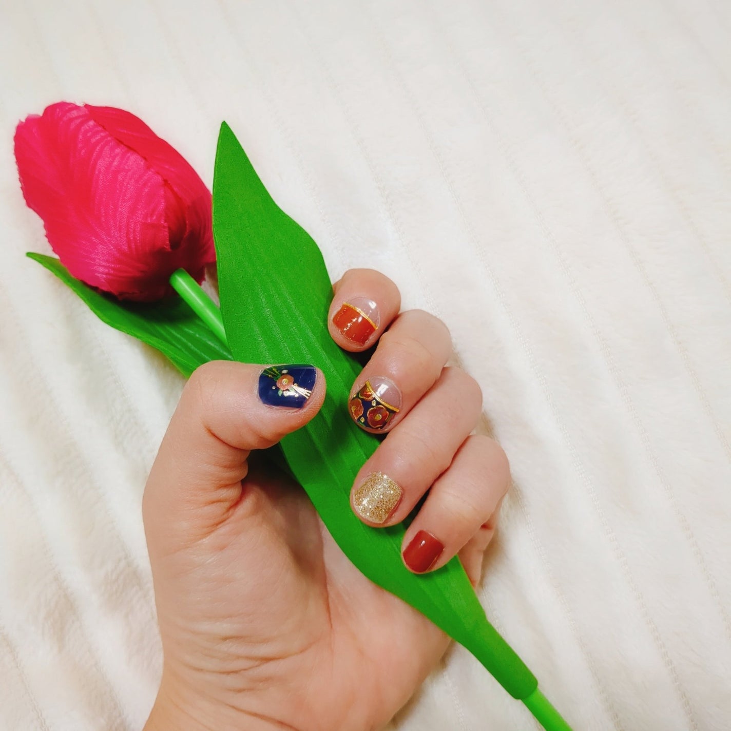 貼るジェルネイル/セリア/ネイルシールを使ったクチコミ(3枚目)