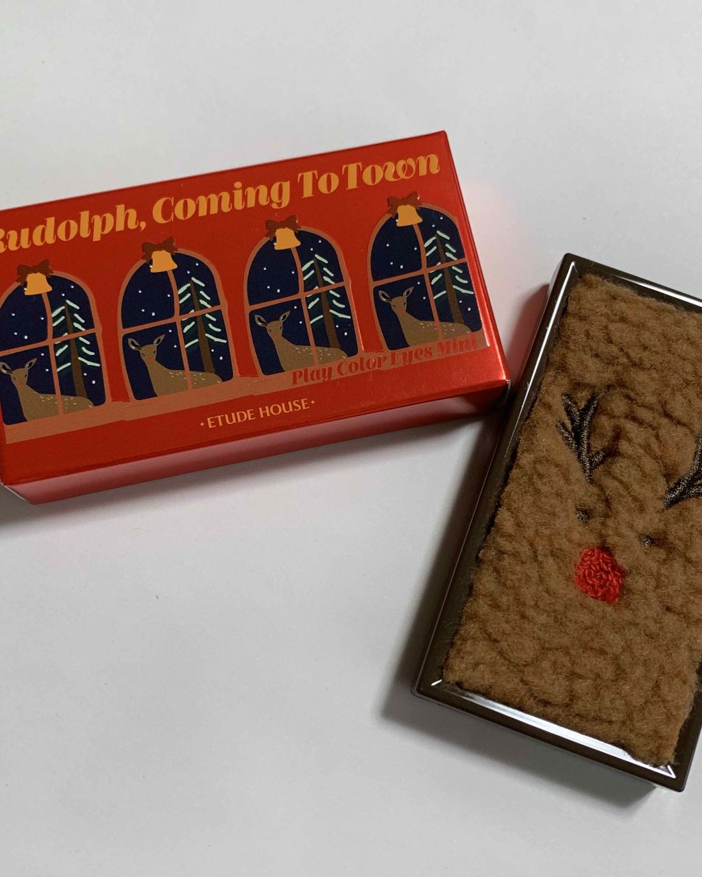 ルドルフ プレイカラー アイシャドウミニ トナカイ/ETUDE/アイシャドウパレットを使ったクチコミ（1枚目）