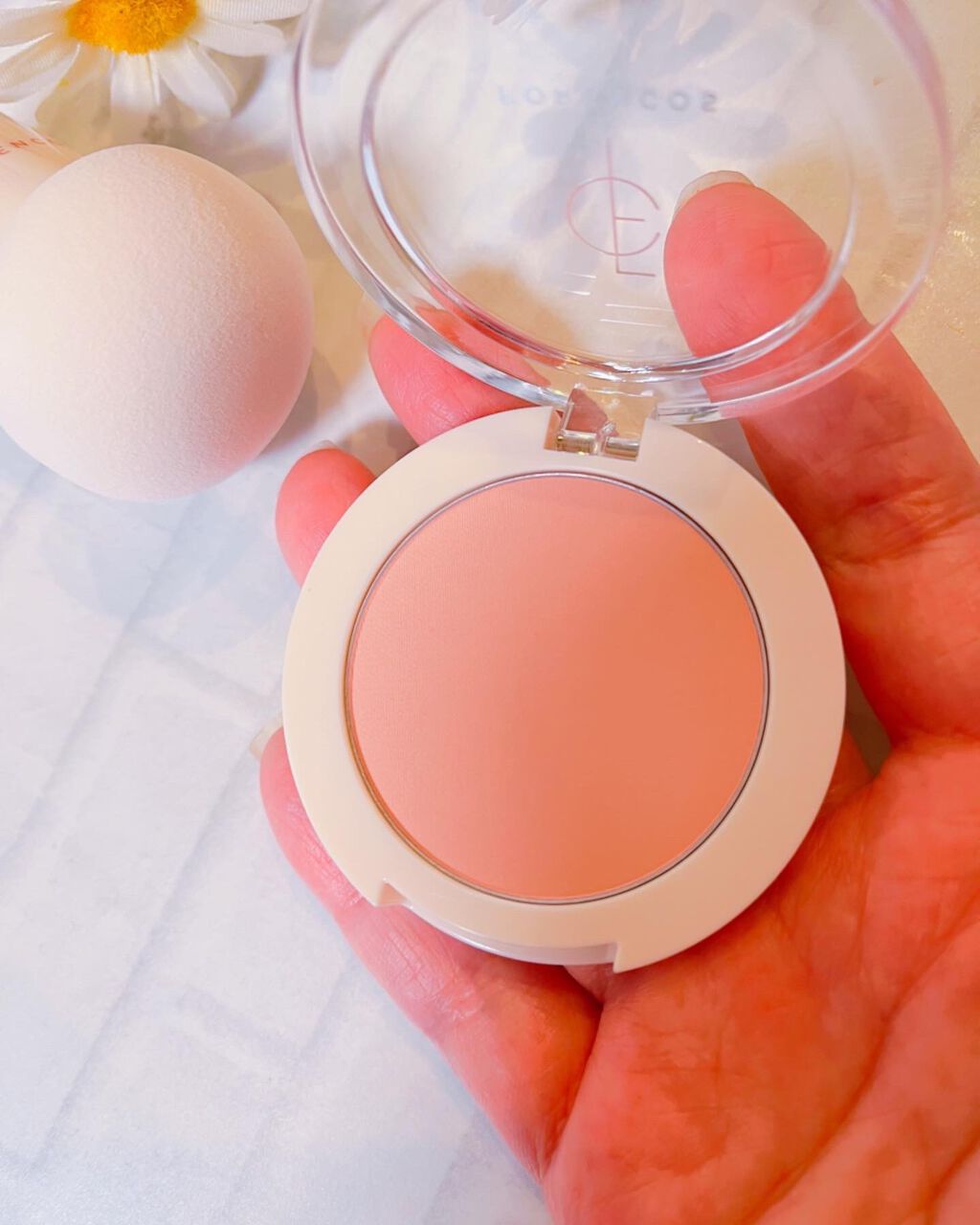 ベアブラッシャー パフ付き/フォレンコス/パウダーチークを使ったクチコミ(2枚目)