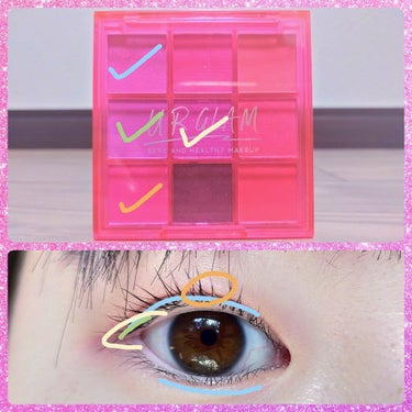 UR GLAM　BLOOMING EYE COLOR PALETTE/U R GLAM/パウダーアイシャドウを使ったクチコミ（2枚目）