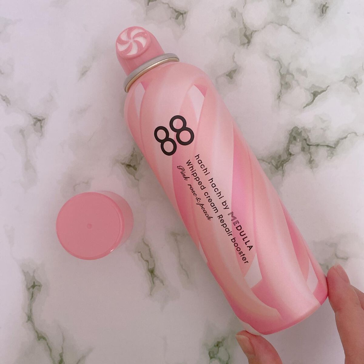 ホイップクリームリペアブースター PINK RosePeach/88 by MEDULLA/洗い流すヘアトリートメントを使ったクチコミ(6枚目)