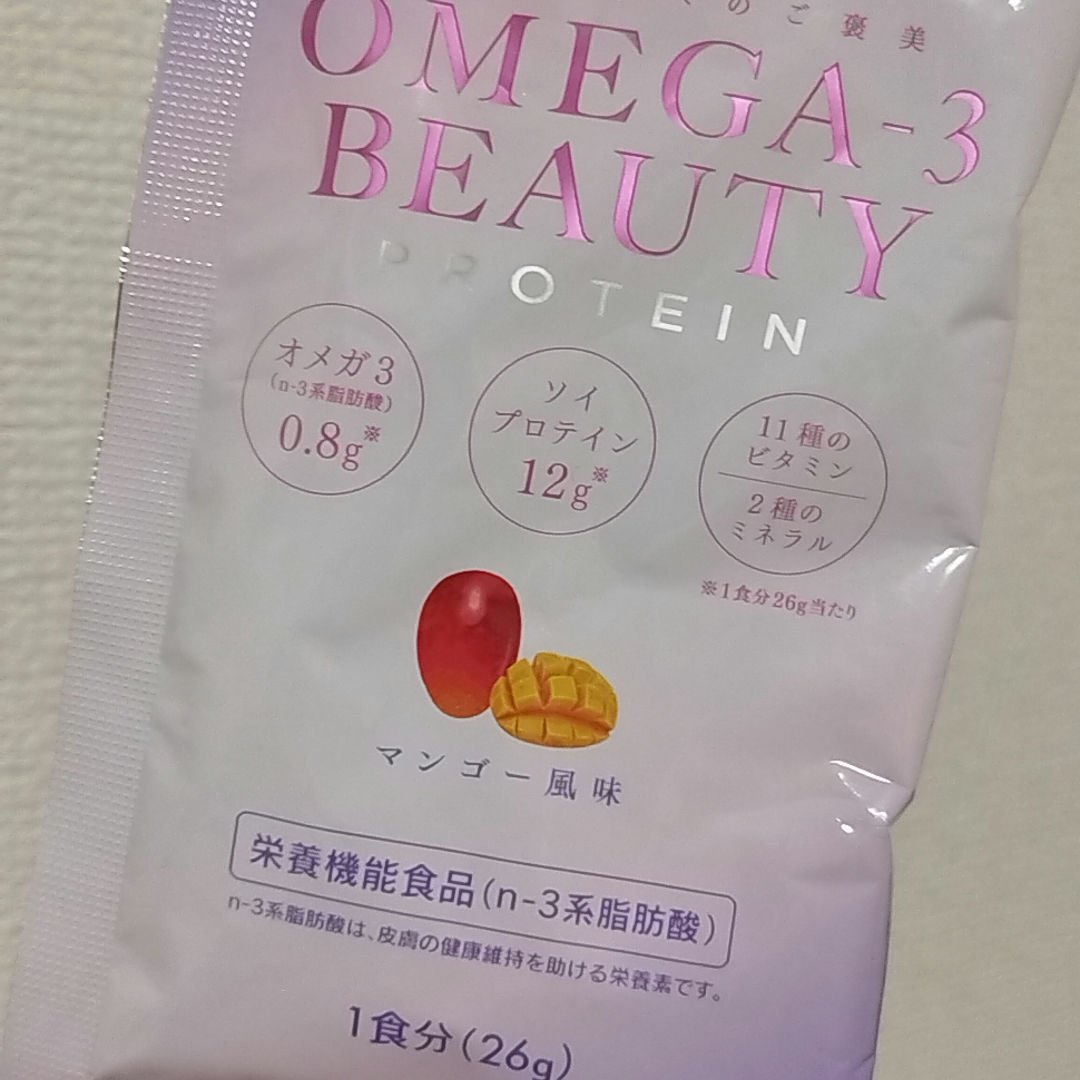 ニッスイ オメガ3ビューティーのクチコミ「アピ オメガ3ビューティー
マンゴー風味

置き換えに🫶🏻

#初買いコスメレビュー ..」（2枚目）