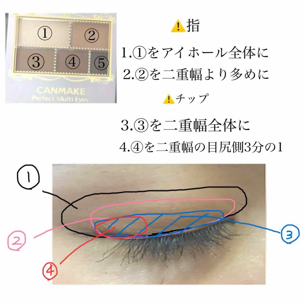 パーフェクトマルチアイズ/キャンメイク/アイシャドウパレットを使ったクチコミ（3枚目）
