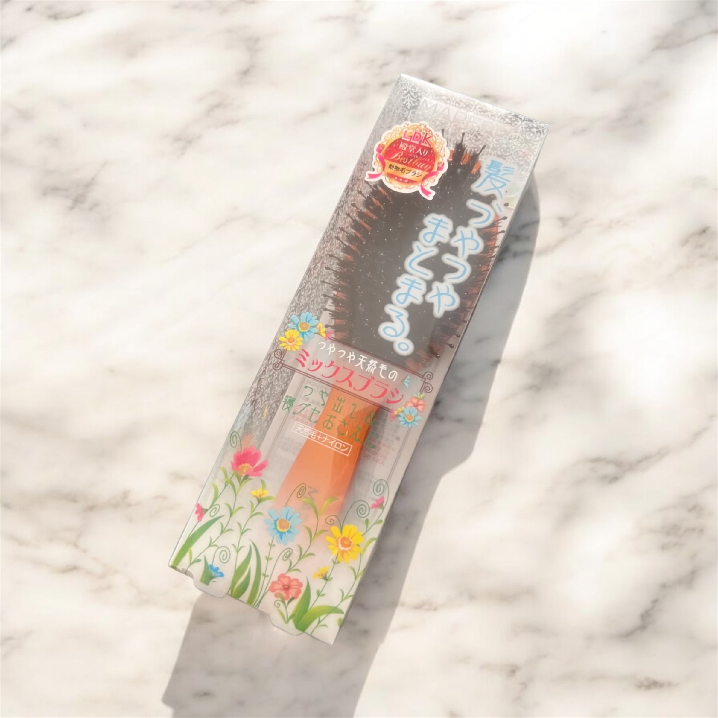 つやつや天然毛のミックスブラシ/マペペ/ヘアブラシを使ったクチコミ（2枚目）