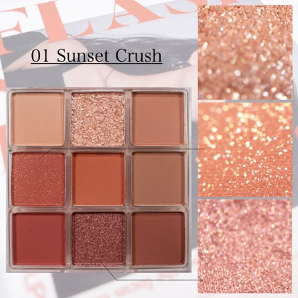 フラッシュシャドーパレット 01 Sunset Crush/EGLIPS/アイシャドウパレットを使ったクチコミ(3枚目)