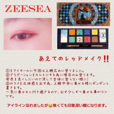 ZEESEA
アリスパレット💙

もう一つのパレットと合わせると沢山の赤があり何が違うのかと思い、あえてレッドメイクしてみました！
やっぱり、それぞれ違いがありこの色が赤の中では一番好きです❤️
ハッキ