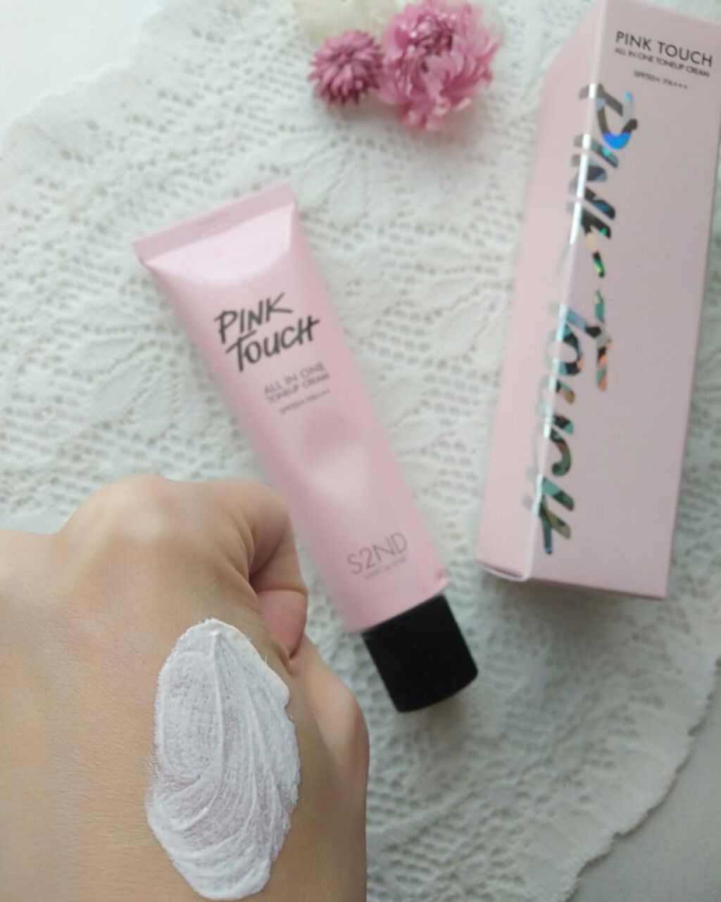 ピンクタッチ UVトーンアップクリーム/S2ND/化粧下地を使ったクチコミ（1枚目）