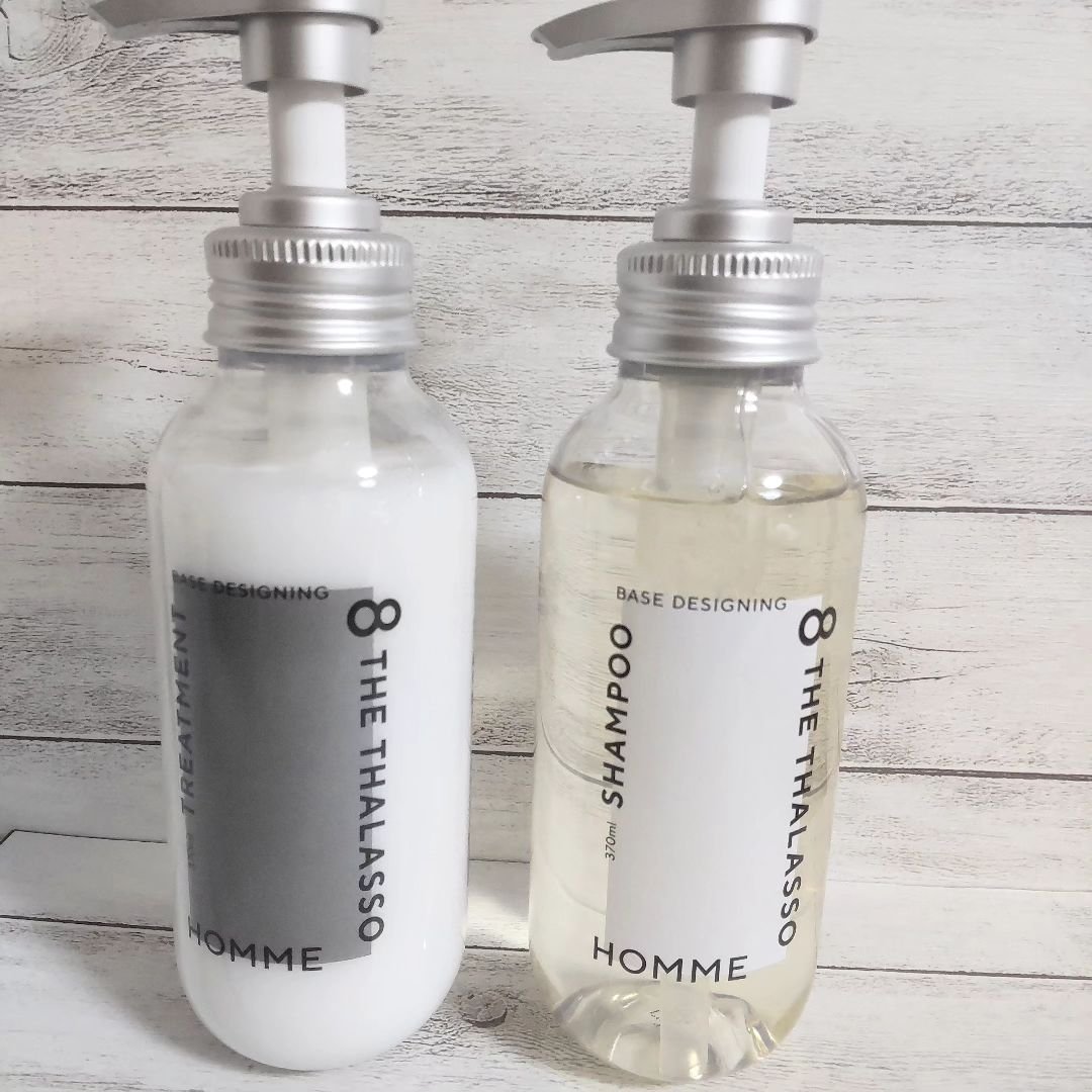 エイトザタラソ オム ベースデザイニング シャンプー／ヘアトリートメント/エイトザタラソ/市販シャンプーを使ったクチコミ（1枚目）