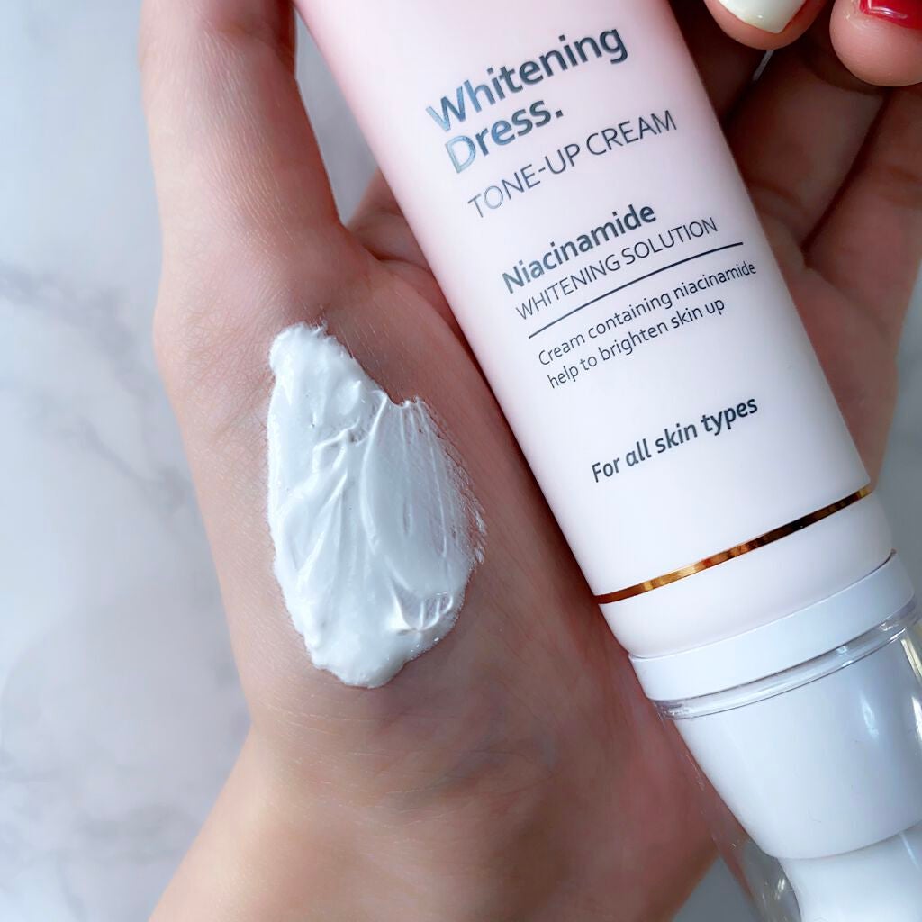 ホワイトニングドレストーンアップクリーム/COSNORI/化粧下地を使ったクチコミ(2枚目)