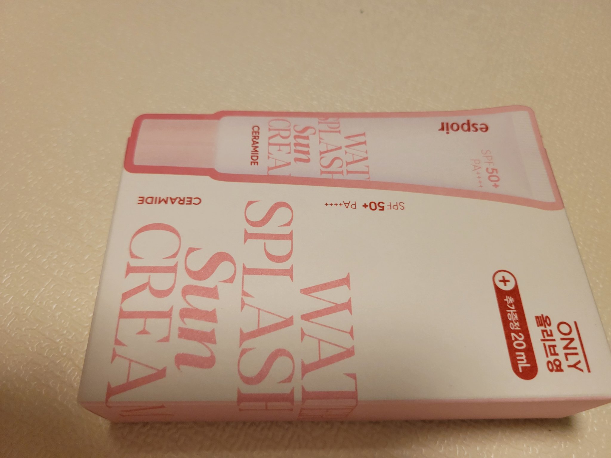 ウォータースプラッシュサンクリーム セラミド ミニ付きセット（60ml+20ml）/espoir/日焼け止めクリームを使ったクチコミ（1枚目）