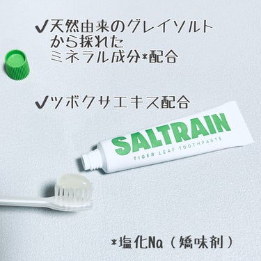 SALTRAIN TIGER LEAFのクチコミ「◆SALTRAIN  (ソルトレイン)
GRAY SALT TOOTHPASTE 
TIGAR.....」（2枚目）