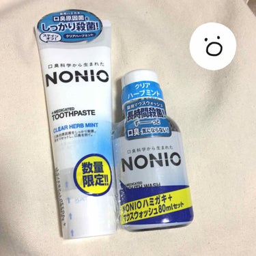 NONIOの歯みがき粉 使って1日目ですが  シンプルに買って使って良かった！！ ドラッグストアで見つけた時は、80ml マウスウォッシュ付きで¥298税抜き🦷✨
小さいマウスウォッシュ 職場で助かりま