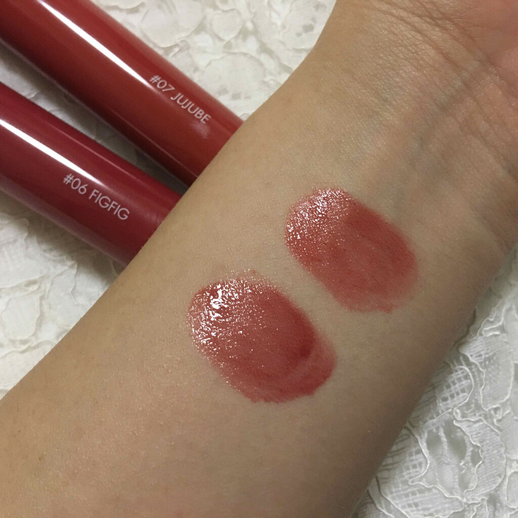 ジューシーラスティングティント/rom&nd/リップティントを使ったクチコミ（3枚目）