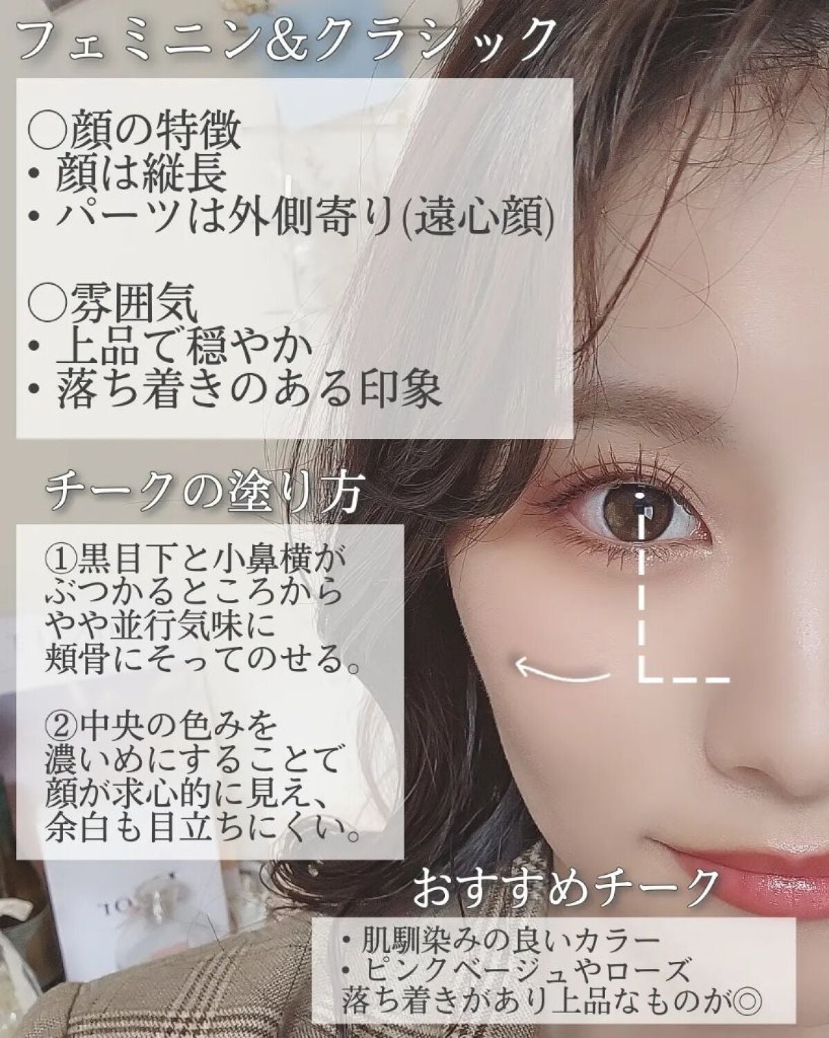 mii on LIPS 「【顔タイプ別チークの入れ方】皆さんの顔タイプはなーーにーー..」(5枚目)