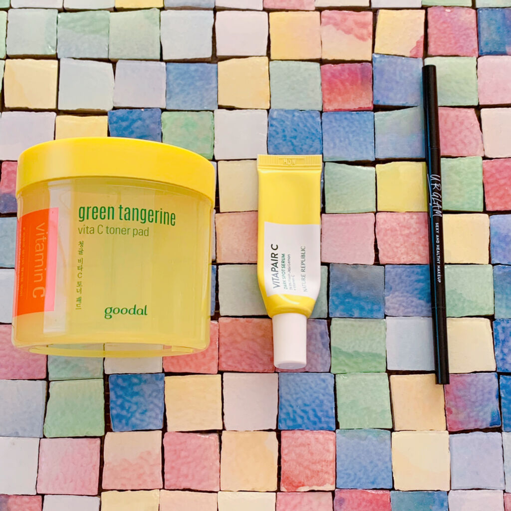 グリーンタンジェリン ビタCダークスポットケアパッド/goodal/トナーパッドを使ったクチコミ（1枚目）