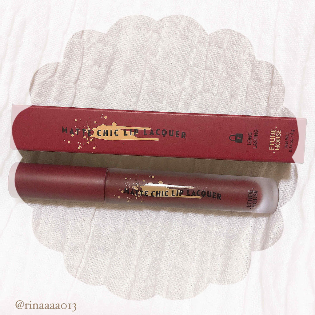 マットシックリップラッカー RD302（生産終了）/ETUDE/口紅を使ったクチコミ（2枚目）