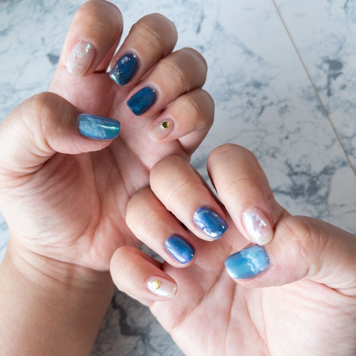 #水滴ネイル,#️夏ネイル,#サマーネイルのネイルデザイン