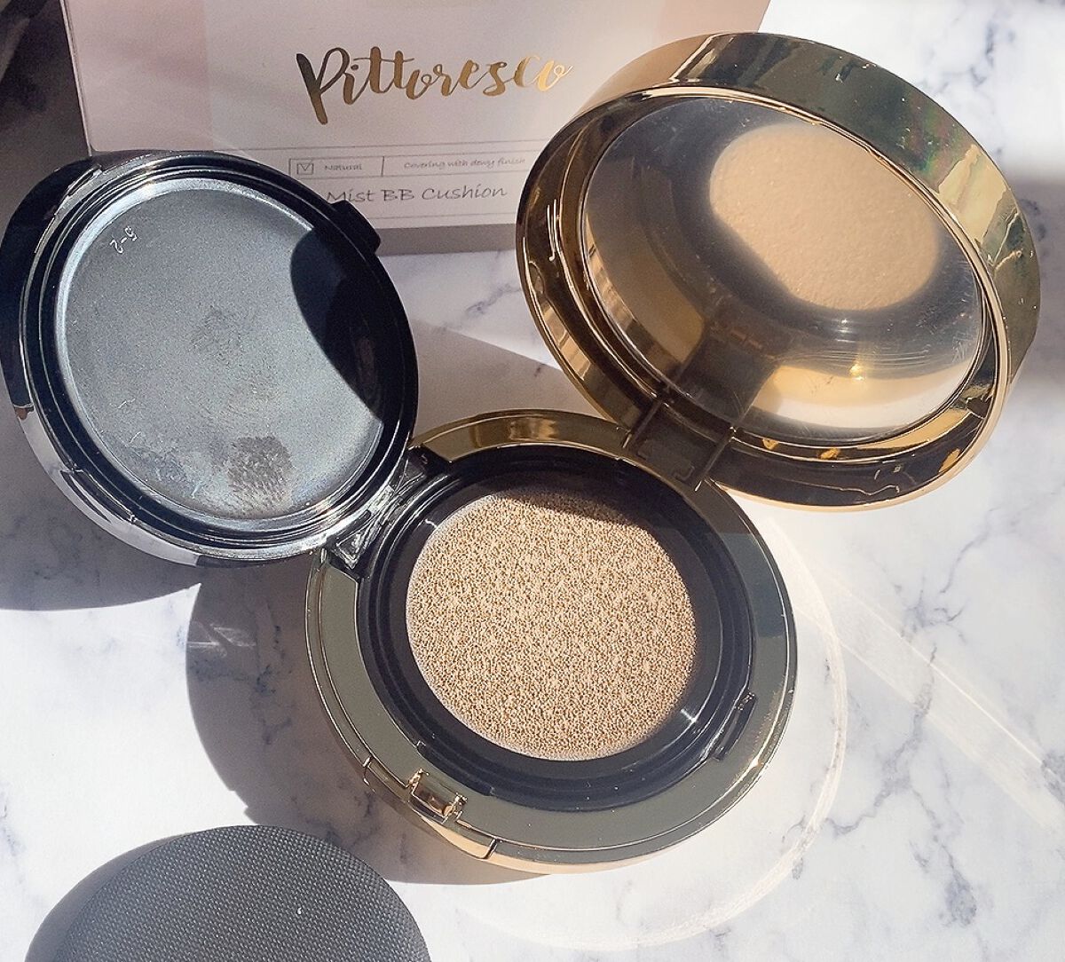ミストBBクッション(リフィル込)/Pittoresco/クッションファンデーションを使ったクチコミ(4枚目)