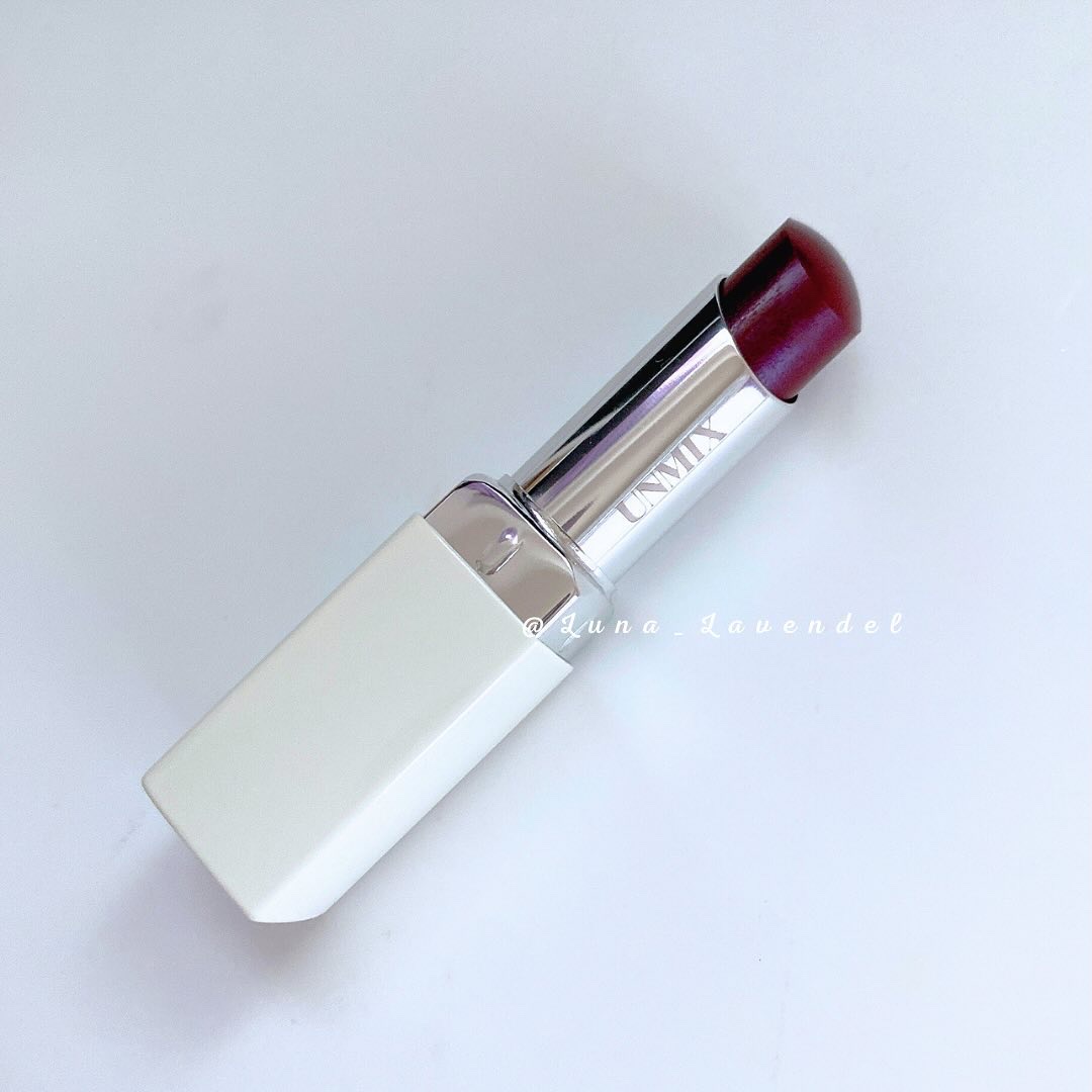 モイスチャーリップスティック グロウ 06 ブラックチェリー/UNMIX/口紅を使ったクチコミ（2枚目）