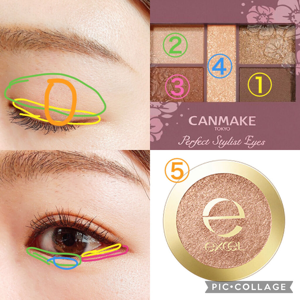 シャイニーシャドウ N/excel/単色アイシャドウを使ったクチコミ（3枚目）