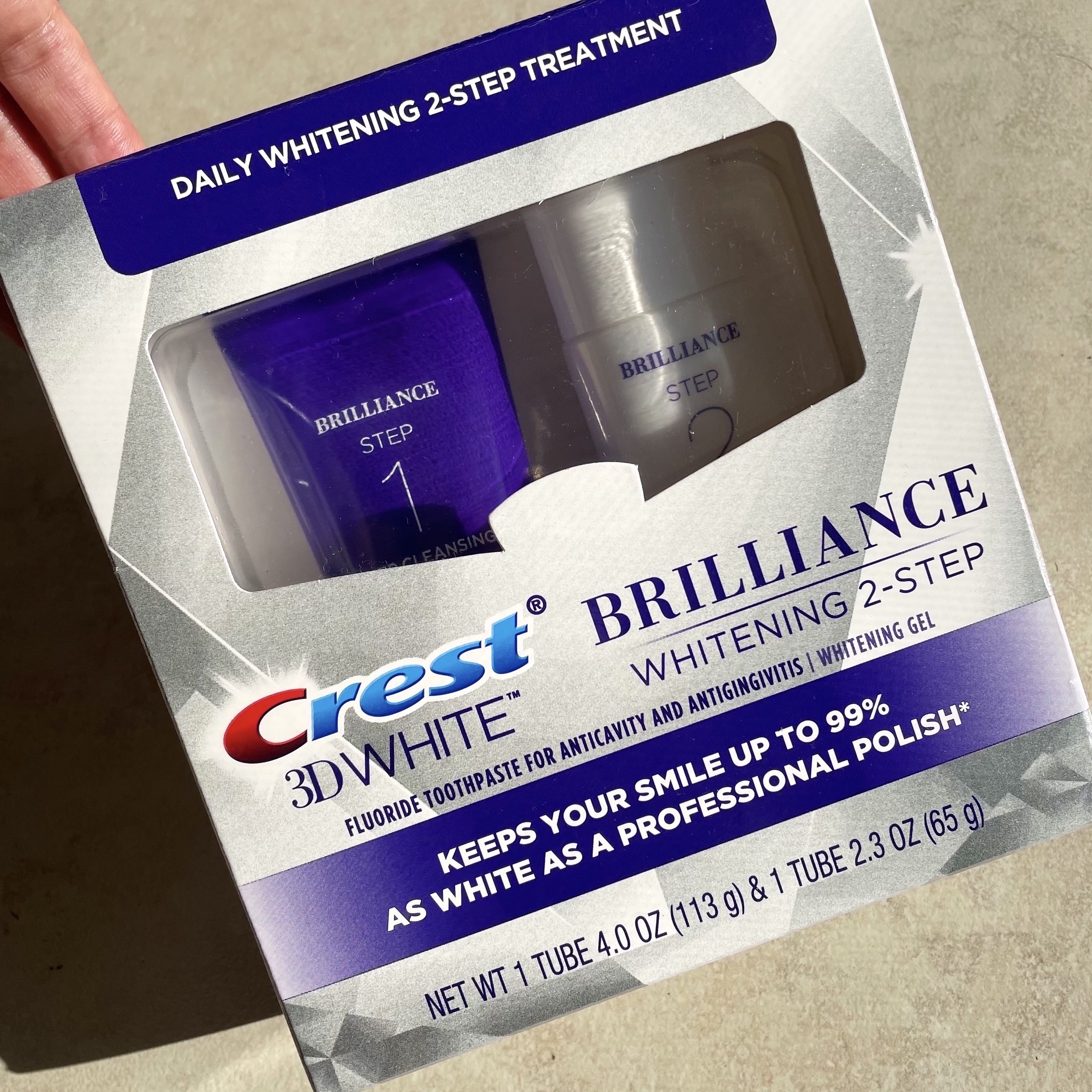 クレスト Crest 3D ホワイトのクチコミ「クレスト
ホワイトニング２ステップ
Crest 3D WHITE
BRILLANCE
WHIT.....」（2枚目）