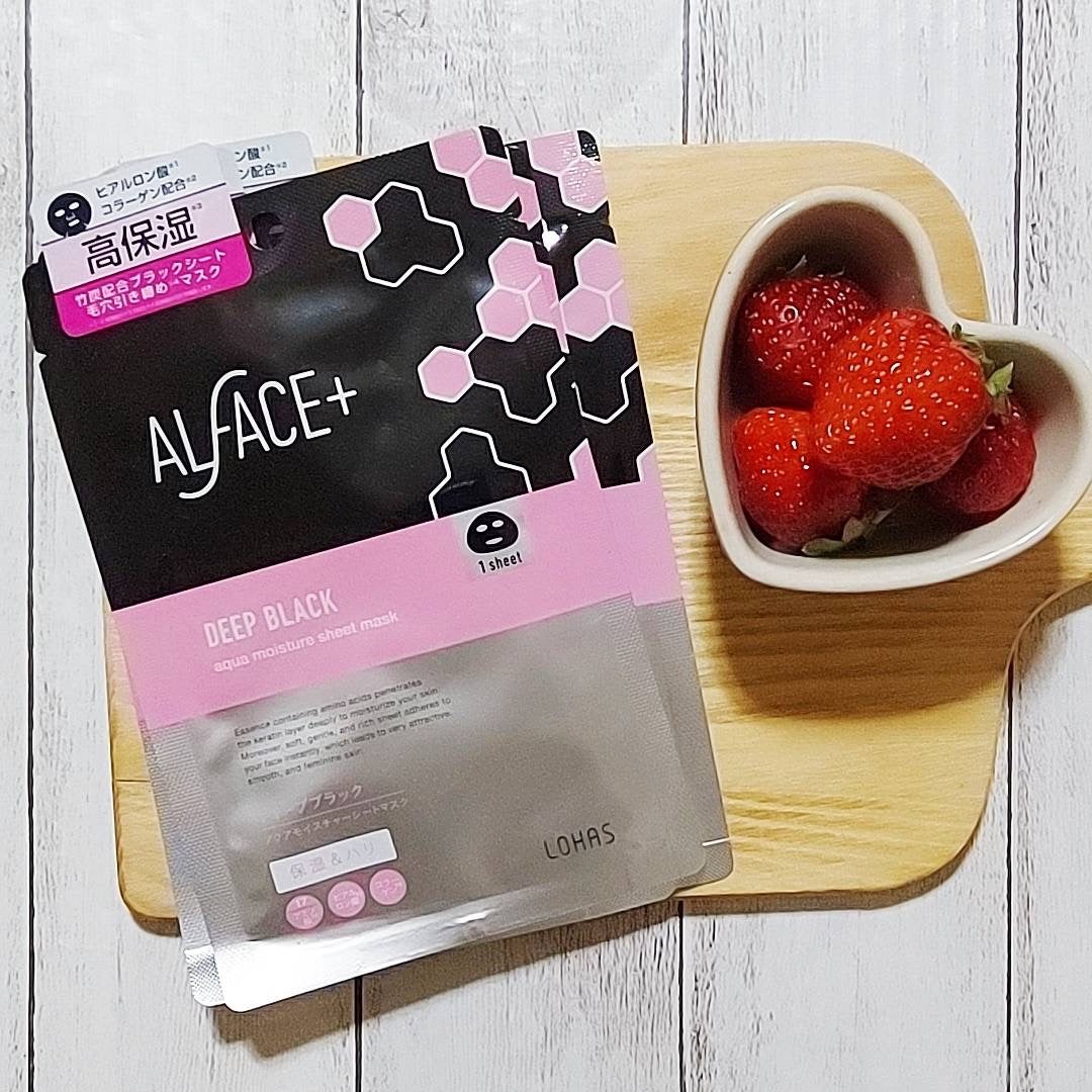ディープブラック アクアモイスチャー シートマスク/ALFACE+/シートマスク・パックを使ったクチコミ(1枚目)
