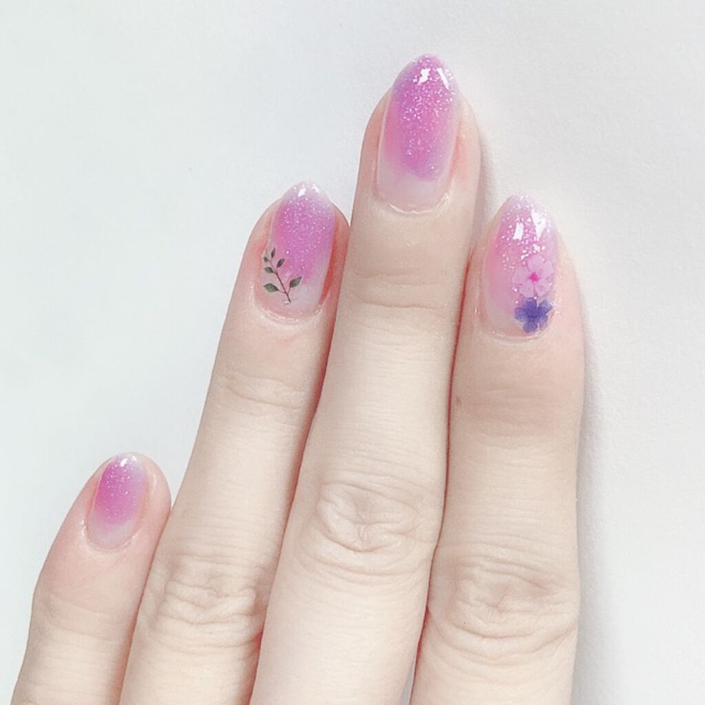 ネイル エナメル 348 パープル系ラメ/ちふれ/マニキュアを使ったクチコミ（3枚目）