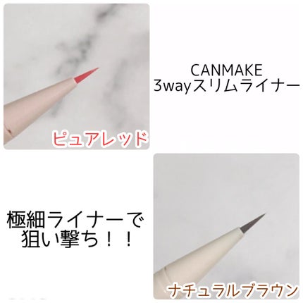 3wayスリムシェードライナー 01 ナチュラルブラウン/キャンメイク/リキッドアイライナーを使ったクチコミ(2枚目)