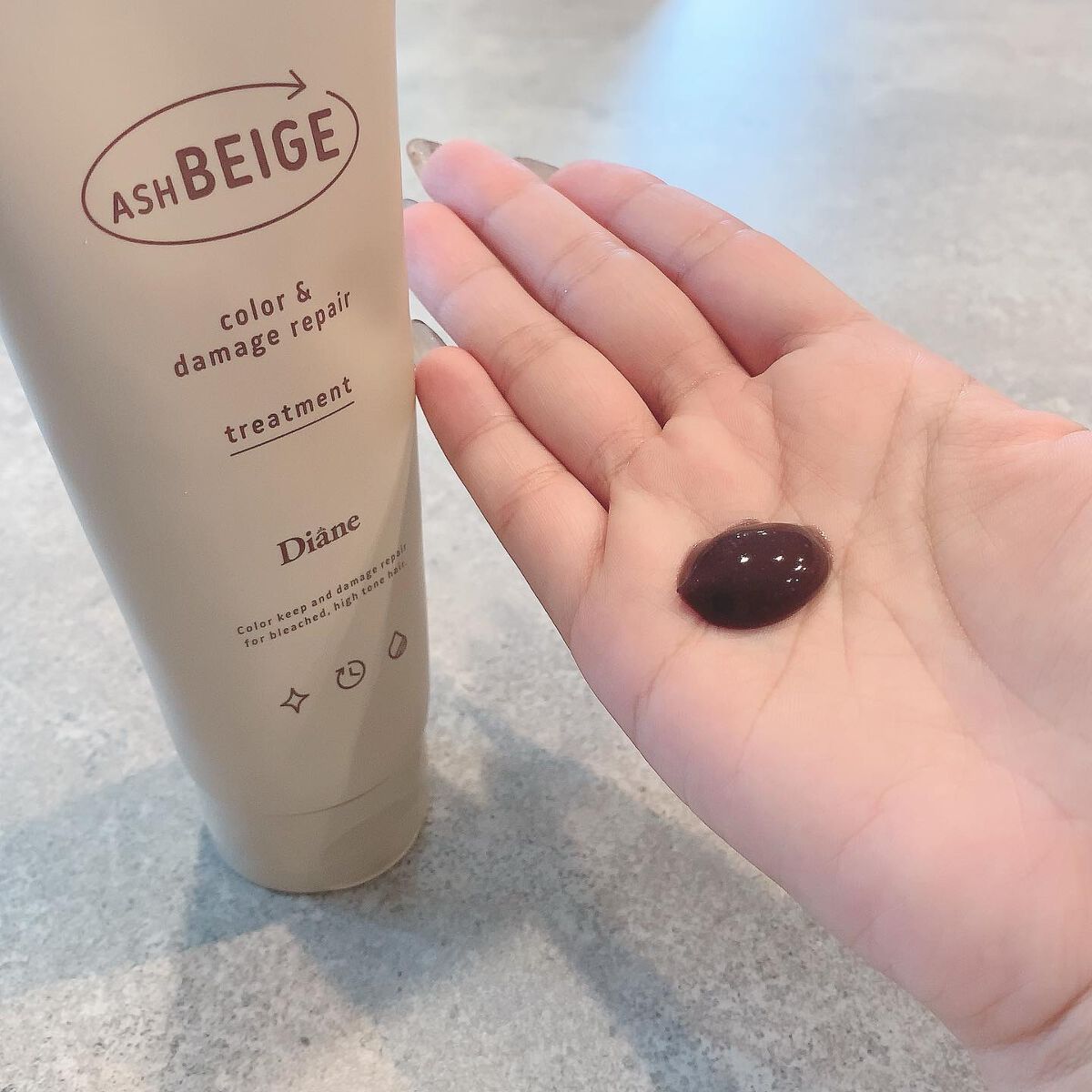 カラーシャンプー＆トリートメント トリートメント アッシュベージュ/ダイアン/市販シャンプーを使ったクチコミ（3枚目）