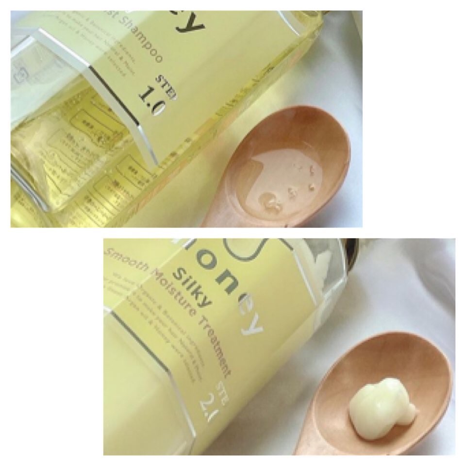 chocoのクチコミ「&honey Silky スムースモイスト
シャンプー1.0
ヘアトリートメント2.0

いろ.....」（3枚目）