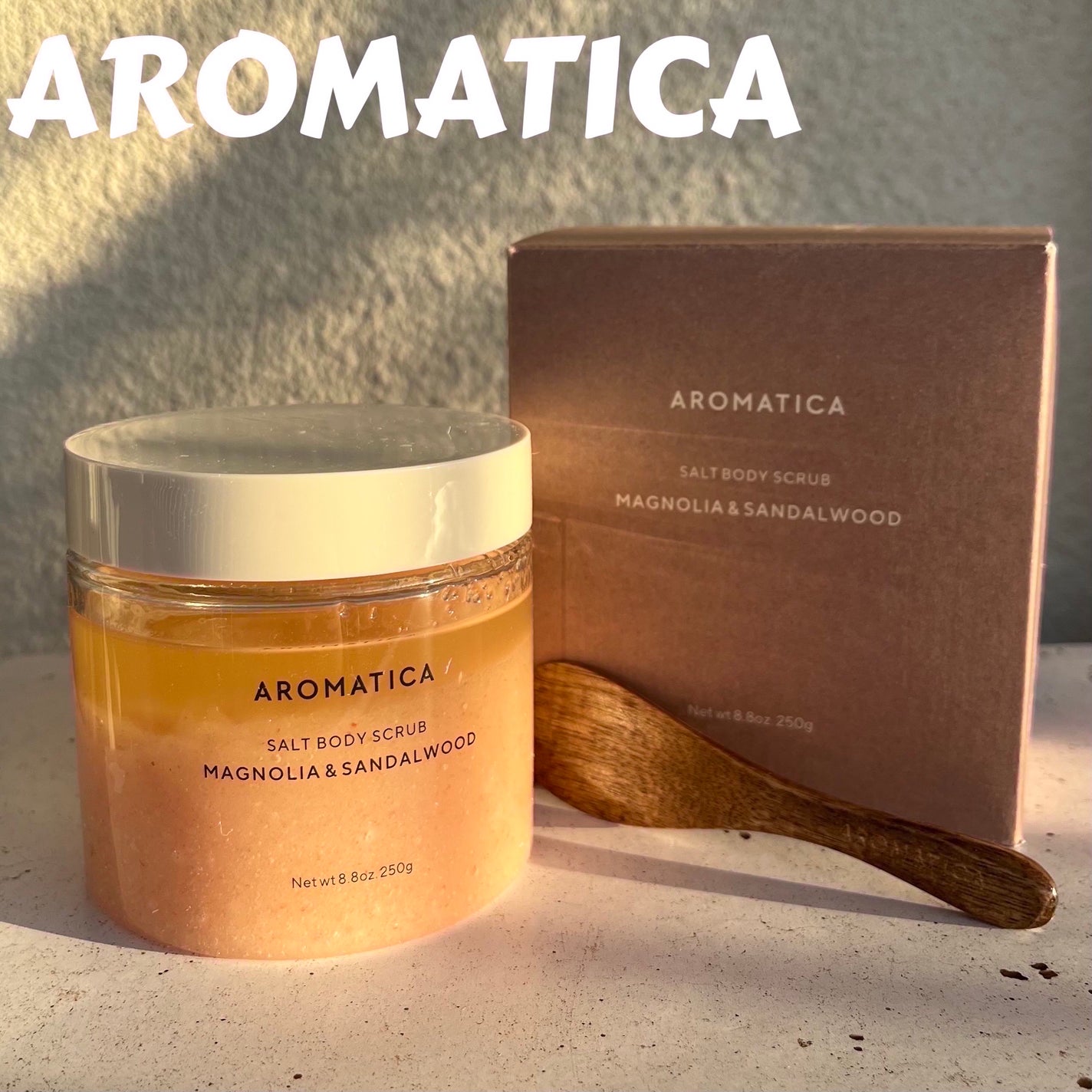 ソルトボディスクラブマグノリア&サンダルウッド/AROMATICA/ボディスクラブを使ったクチコミ(1枚目)