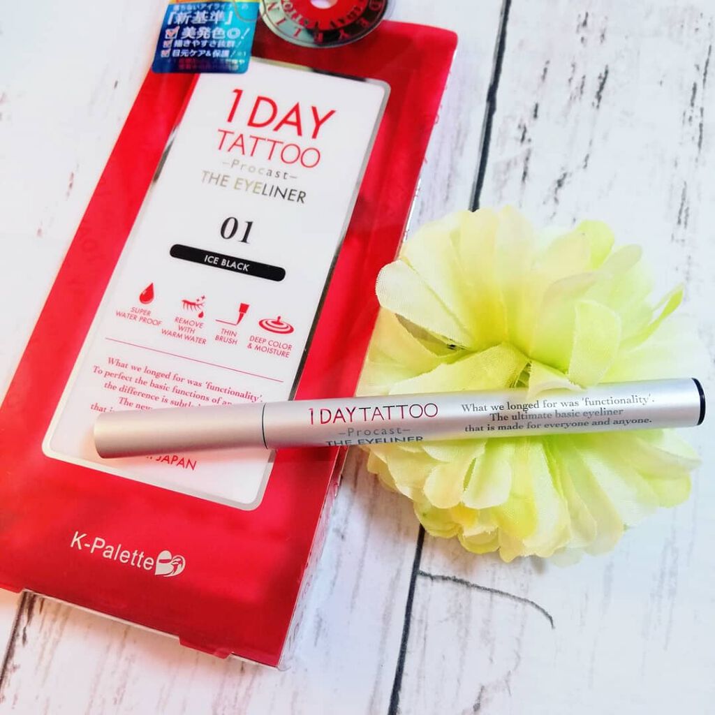 1DAY TATTOO プロキャスト ザ・アイライナー/K-パレット/リキッドアイライナーを使ったクチコミ(2枚目)