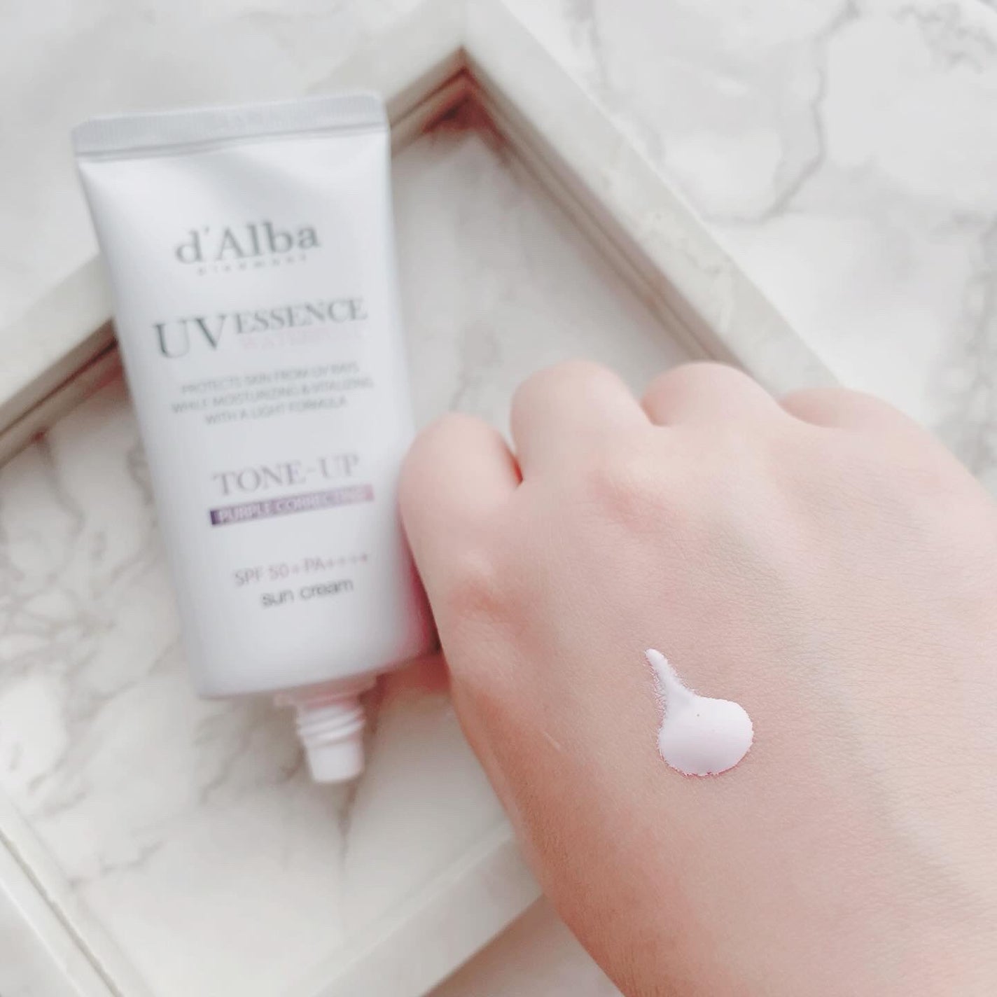 ダルバ ウォータフル トーンアップ サンクリーム(パープル)/ダルバ/日焼け止めクリームを使ったクチコミ(2枚目)