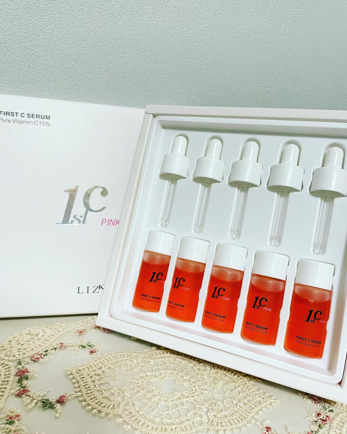 ファーストCピンクセラムピュアビタミンC15%/クリマレ バイ ディーホリック/美容液を使ったクチコミ(1枚目)