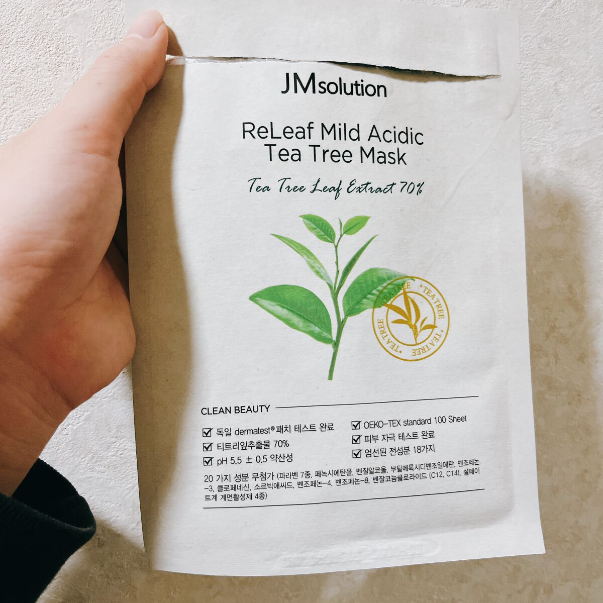 JMsolution リリーフ弱酸性ティーツリーマスク