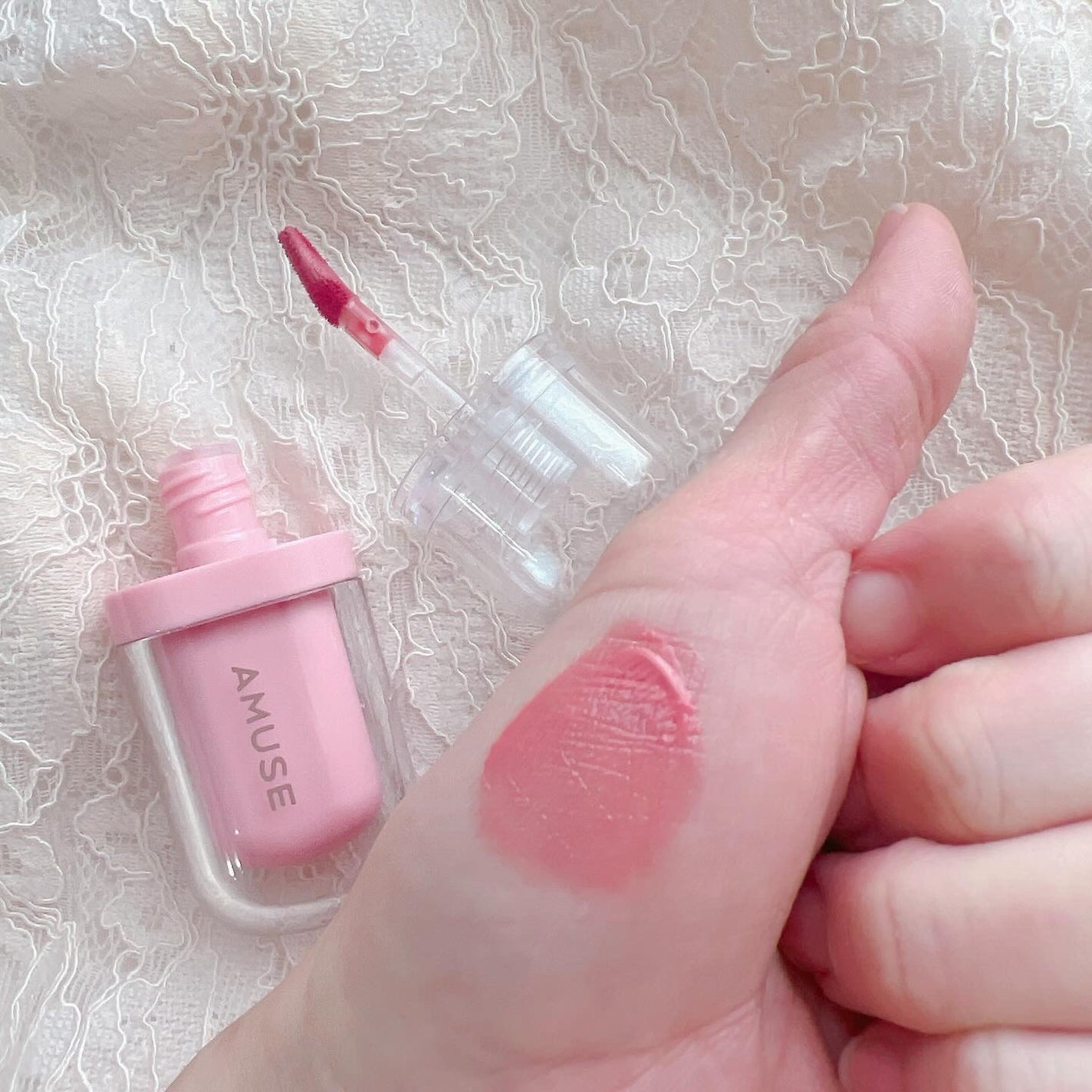 ジェルフィットティント/AMUSE/リップティントを使ったクチコミ(4枚目)