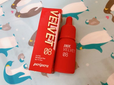 インク ベルベット 08 SELLOUT RED/PERIPERA/口紅を使ったクチコミ（1枚目）