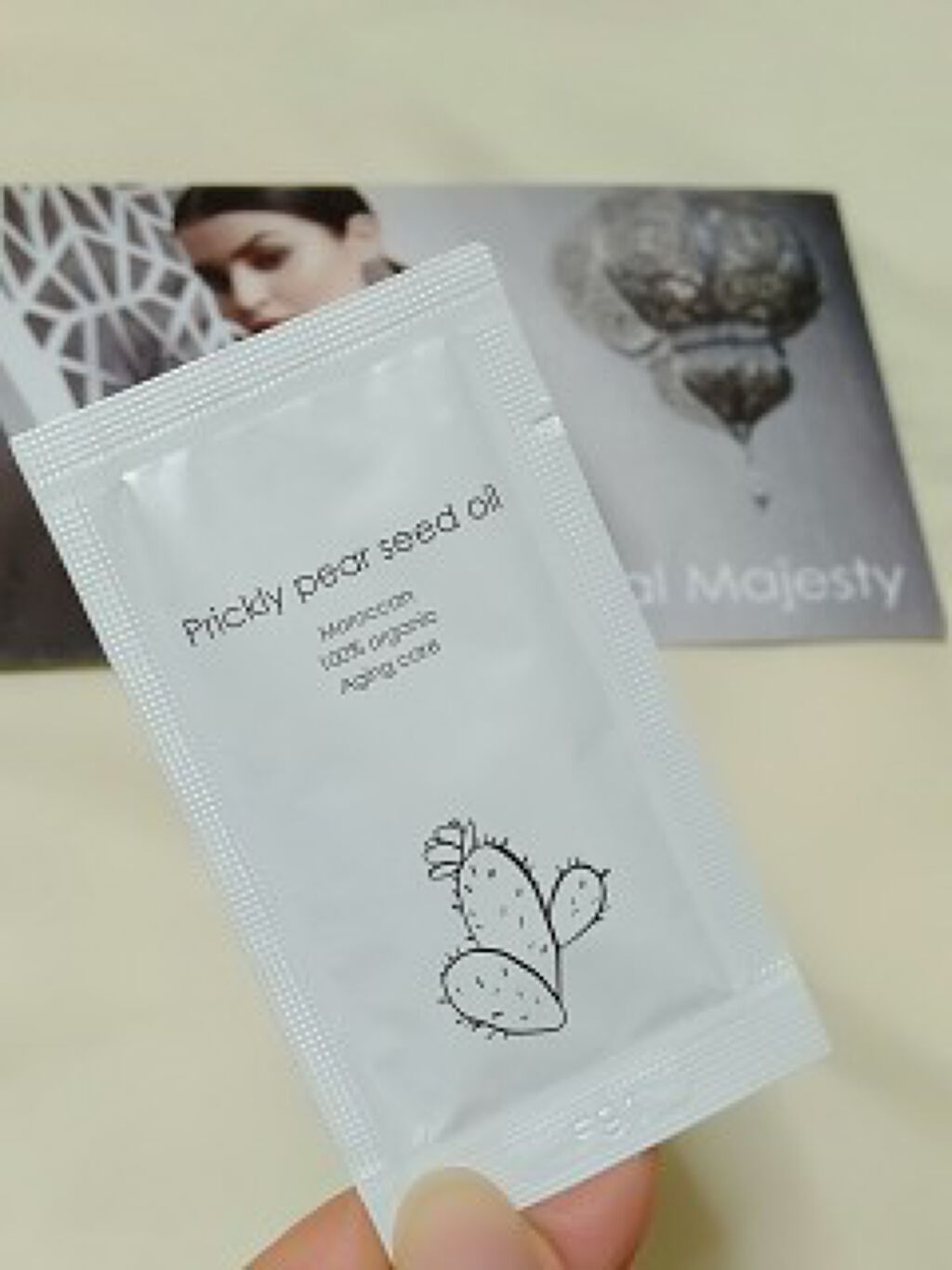 モロッコ100%オーガニック ウチワサボテンオイル/Natural Majesty/フェイスオイルを使ったクチコミ(1枚目)