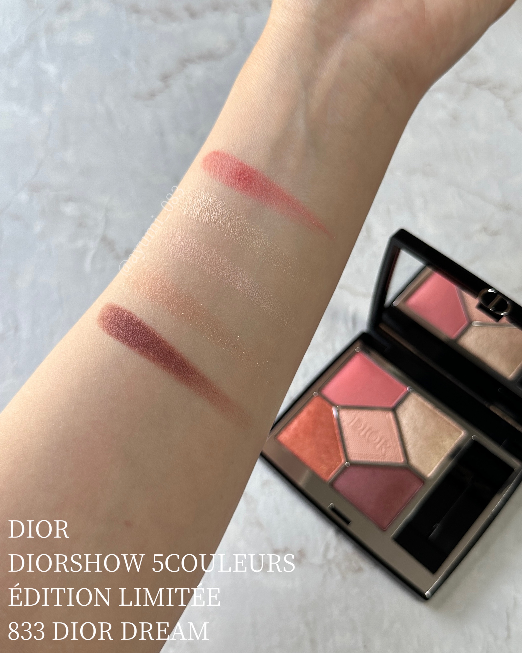 ディオールショウ サンク クルール アイシャドウ 833 ディオール ドリーム ディオールショウ サンク クルール｜Diorの口コミ -   ︎Dior