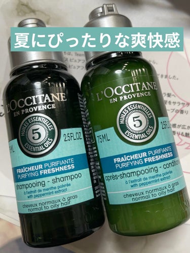 ファイブハーブス ピュアフレッシュネス シャンプー／コンディショナー/L'OCCITANE/シャンプー・コンディショナーを使ったクチコミ（1枚目）