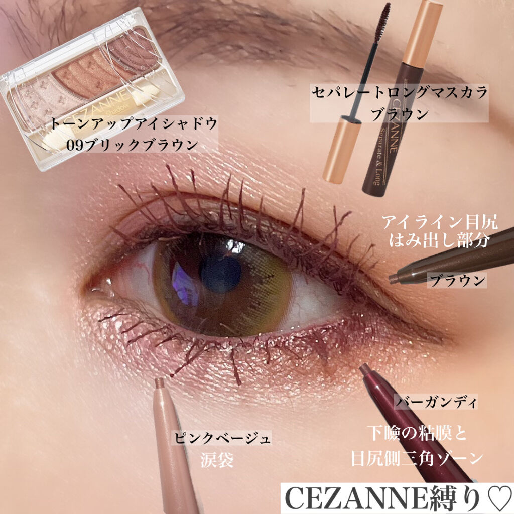 ジェルアイライナー/CEZANNE/ジェルアイライナーを使ったクチコミ（2枚目）