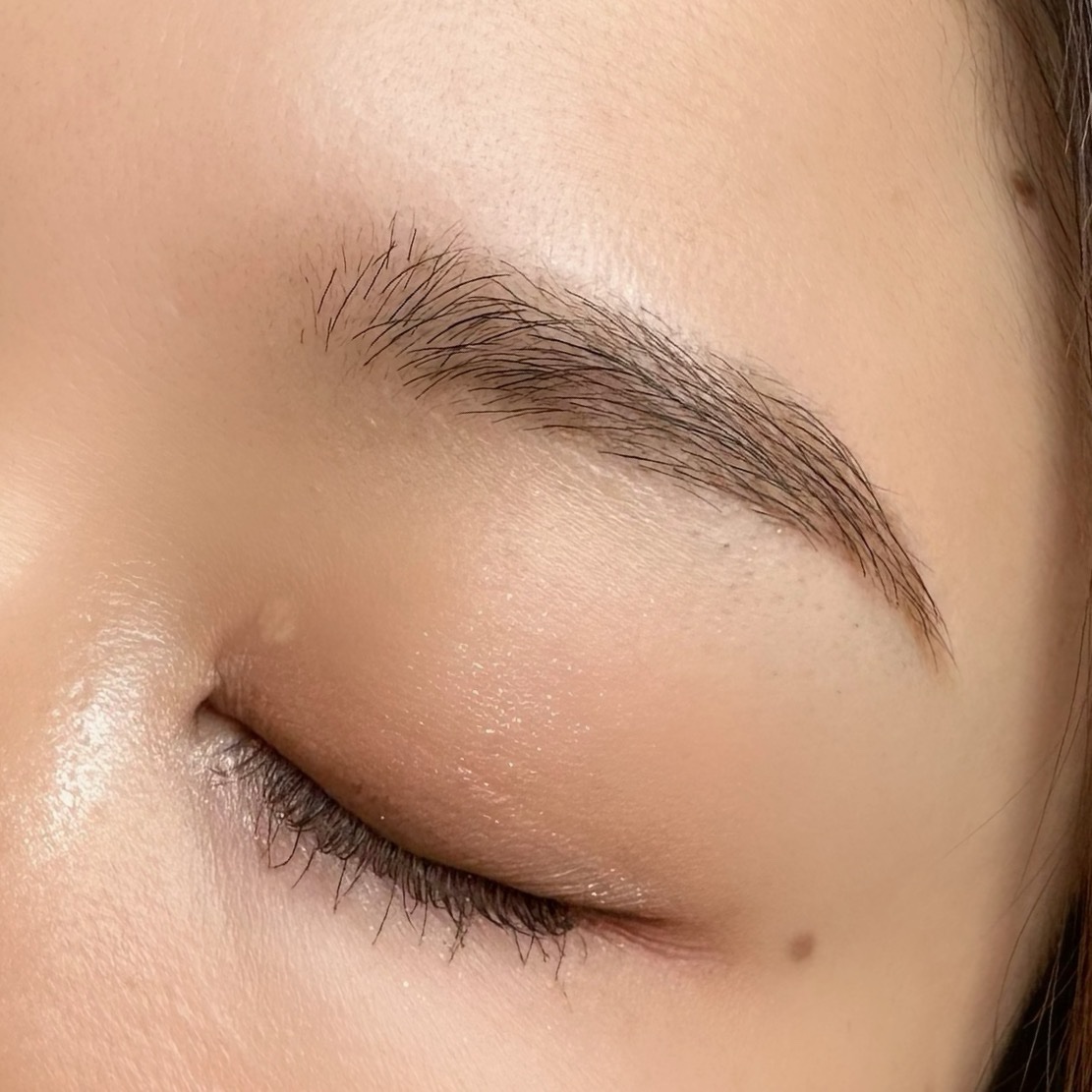 デザイニングアイブロウ3D(デュアルカラー) EX-4 ライトブラウン系×キャロットオレンジ/KATE/パウダーアイブロウを使ったクチコミ（3枚目）