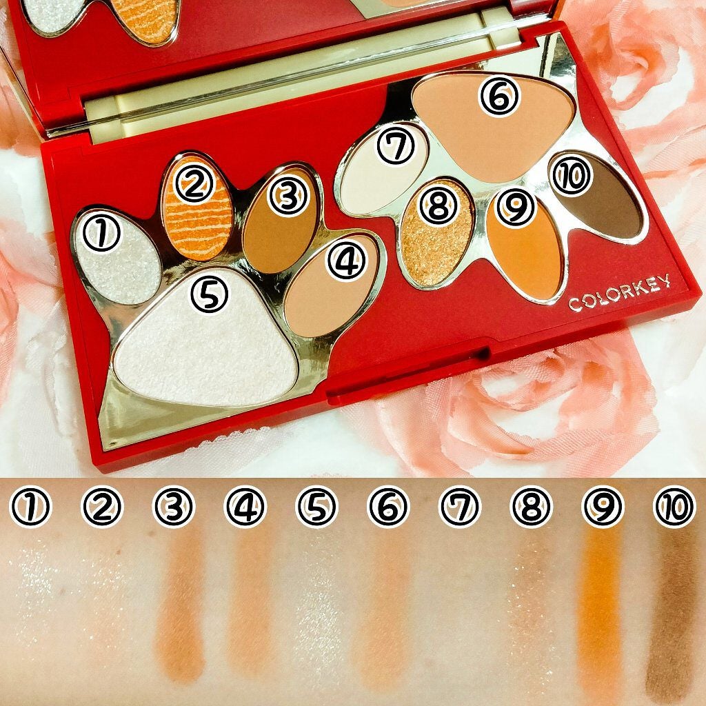トラ十色アイシャドウパレット/COLORKEY/アイシャドウパレットを使ったクチコミ(4枚目)