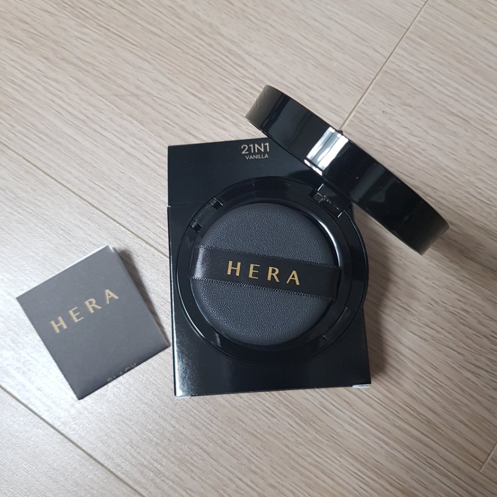 ブラック クッション 21C1 ローズバニラ/HERA/クッションファンデーションを使ったクチコミ（2枚目）